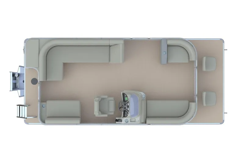 Slide: The Image of Manufacturer Provided Image: Top view of 2020 Godfrey SR 226 BF boat interior layout. - 17