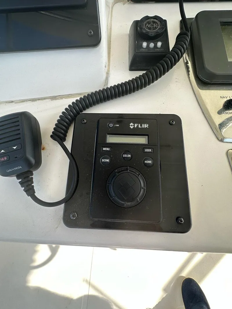 Slide: The Image of FLIR control panel on Cabo 35 Flybridge 2005 boat. - 12