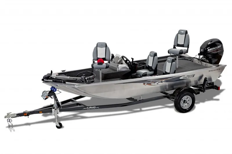 Slide: The Image of Manufacturer Provided Image: 2016 Lowe Stryker 16 fishing boat with trailer and Mercury outboard motor. - 10