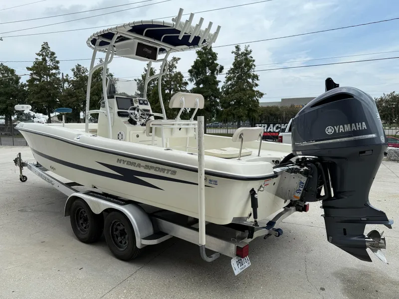 Slide: The Image of 2012 Hydra-Sports 23 Bay Bolt boat with Yamaha outboard motor on trailer. - 5