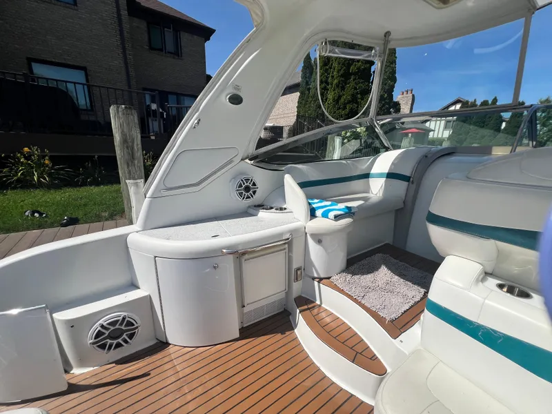 Slide: The Image of Cockpit Seating Area with wet bar, sink and ice maker - 10