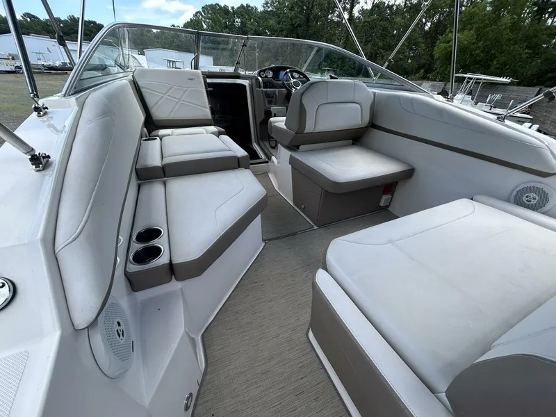 Slide: The Image of 2017 Regal 26 Express boat interior with spacious seating and modern design. - 27