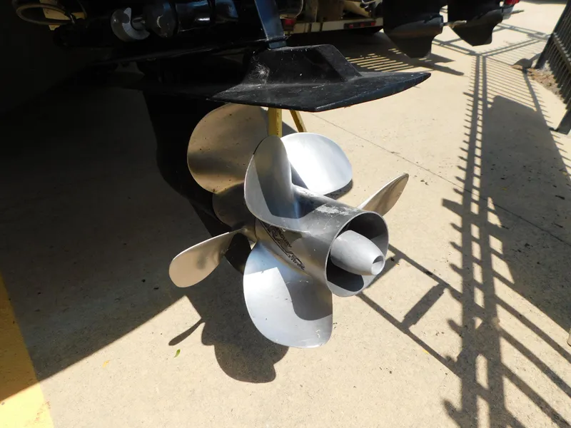 Slide: The Image of Propeller of a 2013 Chaparral 327 SSX boat on a sunny day. - 8