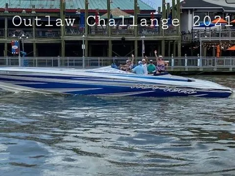 Slide: The Image of 2013 Nor-Tech 477 SPX Vee Bottom at Outlaw Challenge 2021, cruising on water. - 11