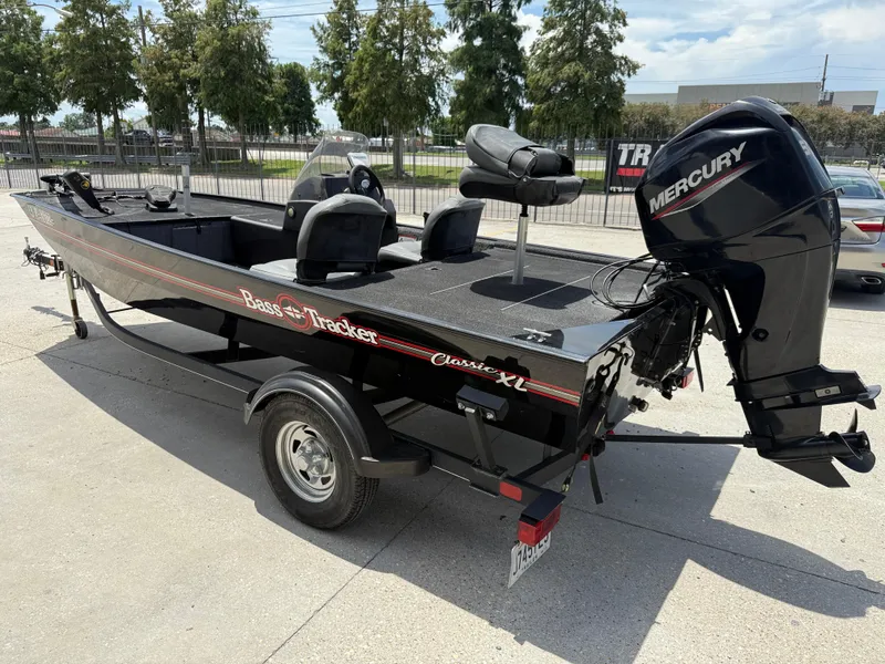 Slide: The Image of 2020 Bass Tracker Classic XL boat with Mercury engine on a trailer. - 5