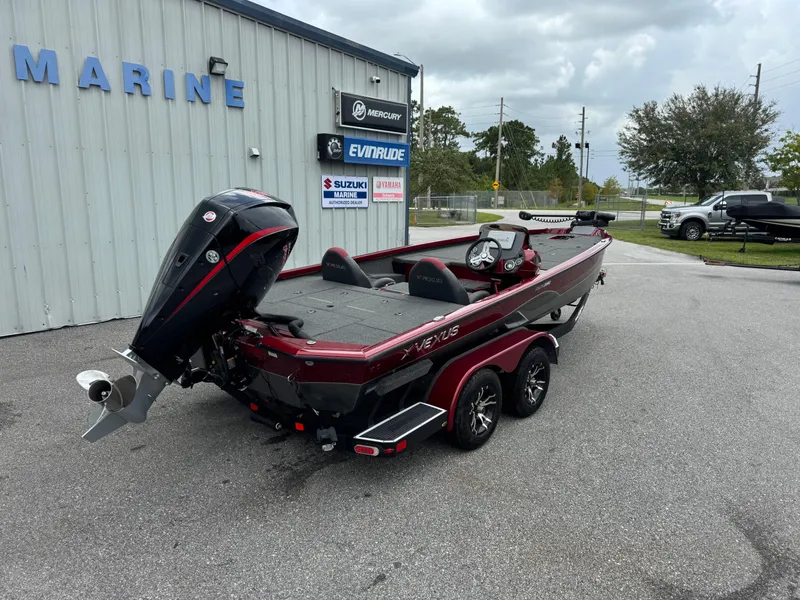 Slide: The Image of 2022 Vexus AVX2080 boat parked outside marine dealership. - 20