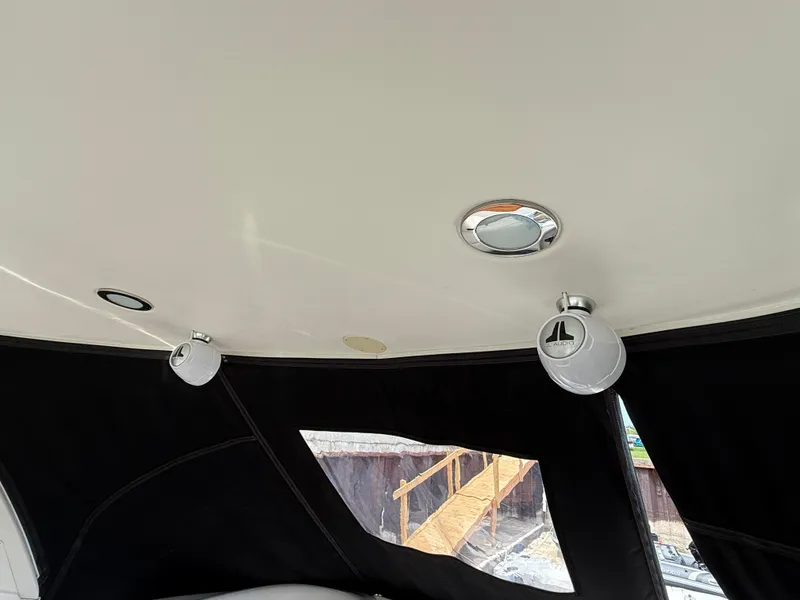 Slide: The Image of Interior of 2000 Sea Ray 460 Sundancer with JL Audio speakers and lighting fixtures. - 17