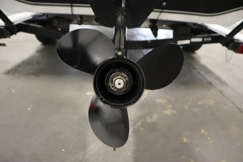 Slide: The Image of Propeller of 2012 Tracker 190 TX Pro Team boat, close-up view. - 46