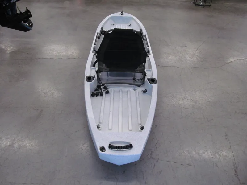 Slide: The Image of 2021 Ascend 10T Sit-On kayak in white-black on concrete floor. - 3
