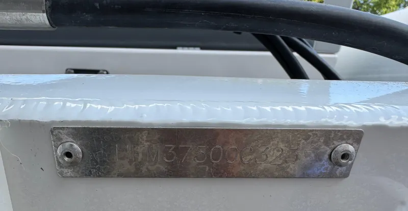 Slide: The Image of 2023 Highfield Classic 420 boat identification plate with serial number. - 6