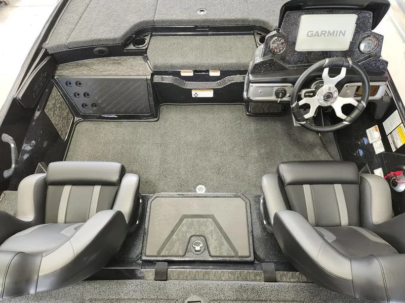 Slide: The Image of 2026 Nitro Z20 XL Pro boat interior with Garmin display and dual seats. - 6