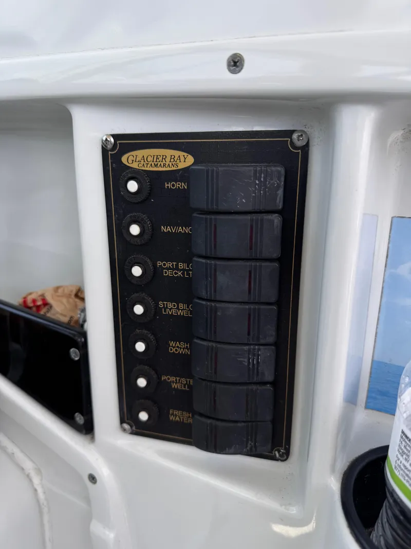 Slide: The Image of Control panel of a 2004 Glacier Bay 2680 Coastal Runner boat. - 14