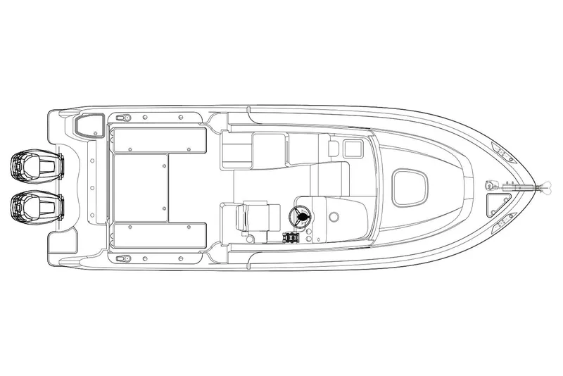 Slide: The Image of Manufacturer Provided Image: Top view schematic of a 2018 Boston Whaler 285 Conquest boat. - 33