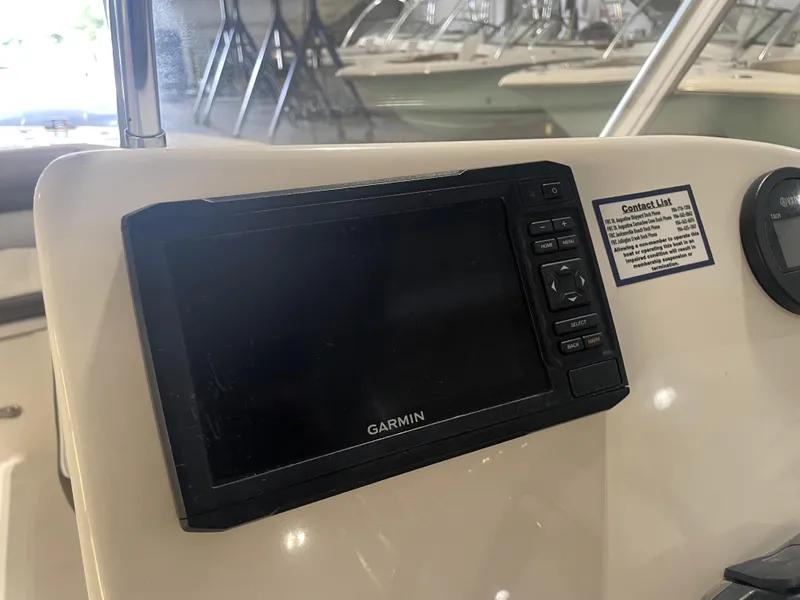 Slide: The Image of Garmin display on 2023 Key West 239 DFS boat dashboard. - 27