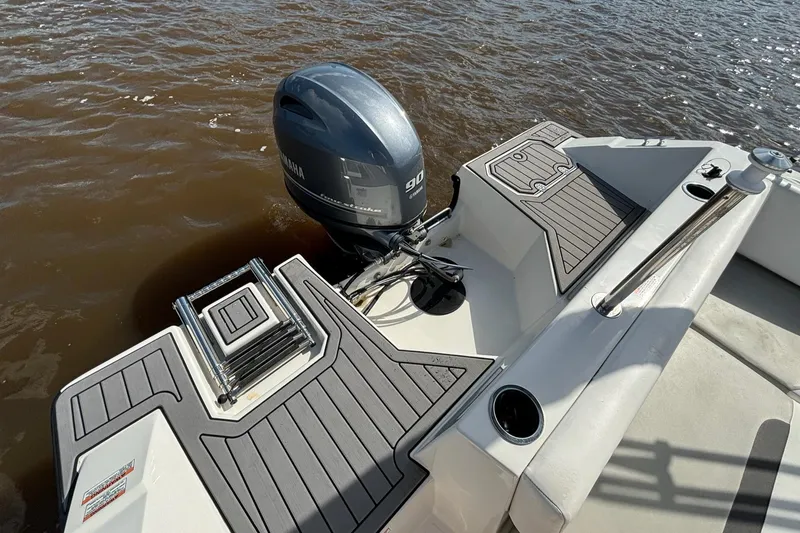 Slide: The Image of 2021 Starcraft SVX 171 OB boat with Yamaha outboard motor on water. - 8