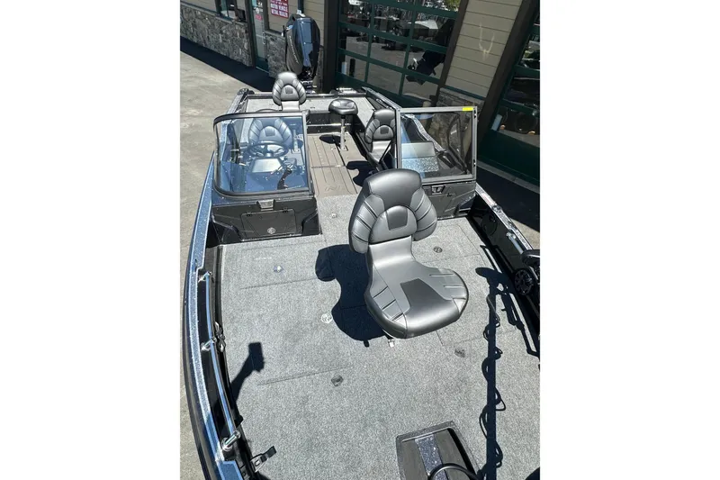 Slide: The Image of 2025 Nitro ZV21 Pro boat interior with sleek seating and modern design. - 2