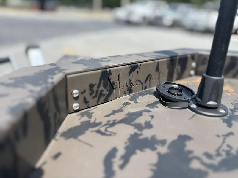 Slide: The Image of 2024 Edge Duck Boats 1756 DIAMONDBACK, camouflage detail with mounting hardware. - 9