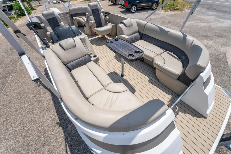 Slide: The Image of Luxurious 2022 Silver Wave 2410 SW5 CLS pontoon boat with spacious seating and modern design. - 13