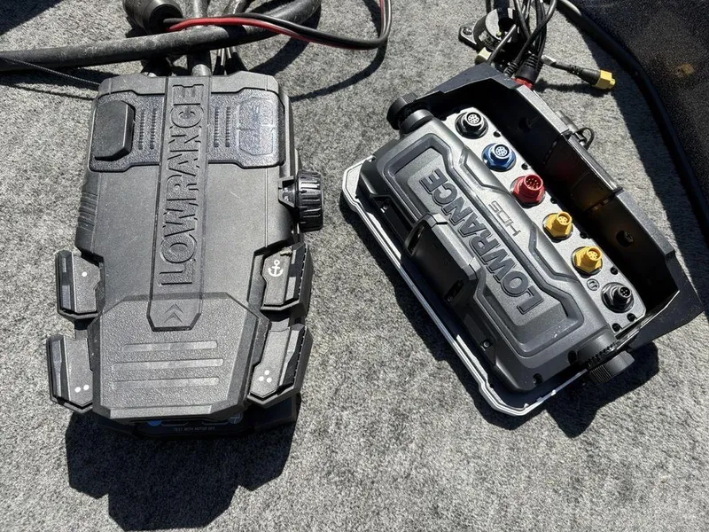 Slide: The Image of Lowrance marine electronics on a 2000 Triton TR205 DC Walleye boat. - 4