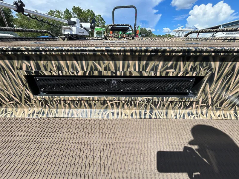 Slide: The Image of Camouflage-patterned Prodigy 2070 boat deck with mounted equipment, 2023 model. - 13