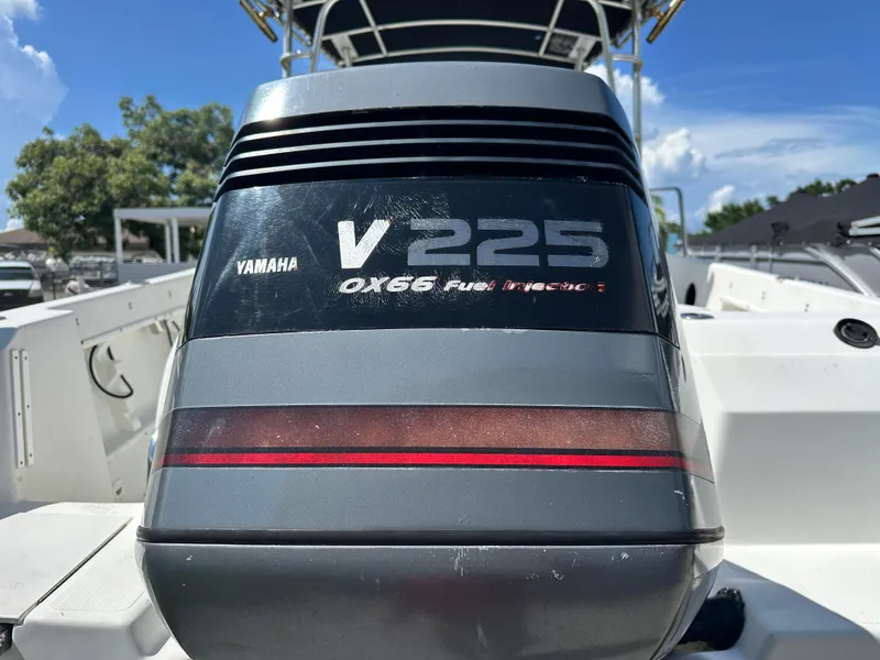 Slide: The Image of Yamaha V225 OX66 outboard motor on 2001 Sailfish 234 WAC boat. - 6