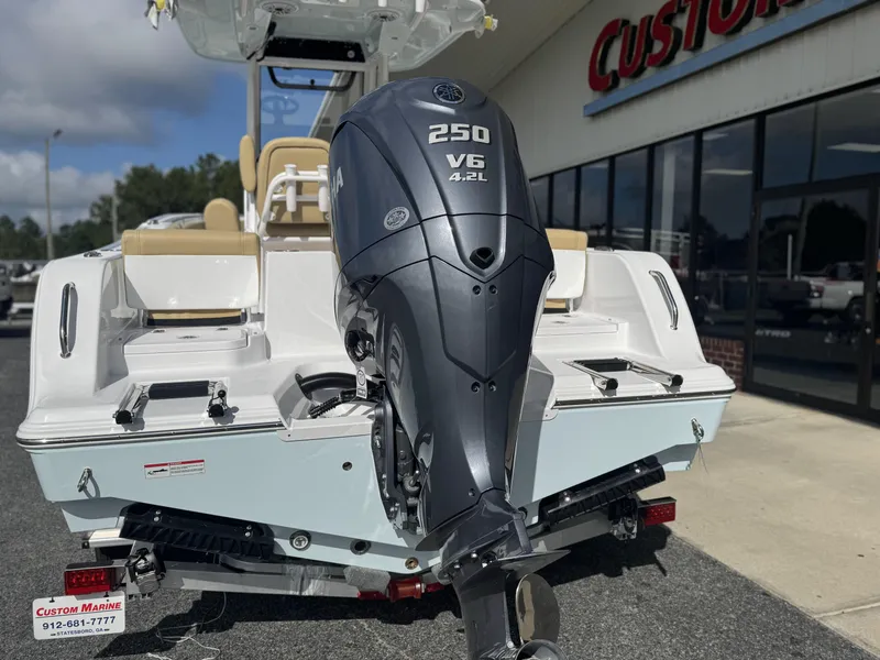 Slide: The Image of 2026 Sportsman Heritage 231 Center Console with Yamaha 250 V6 engine at Custom Marine. - 6