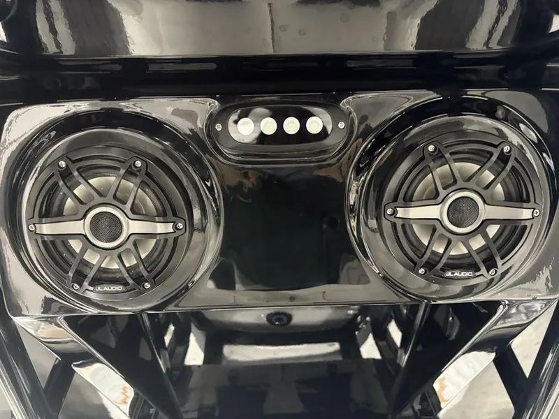 Slide: The Image of Speakers on a 2026 Tidewater 2700 CB boat, featuring JL Audio components. - 41