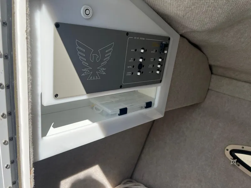 Slide: The Image of Control panel inside 2004 Formula 280 Bowrider boat cabin. - 16