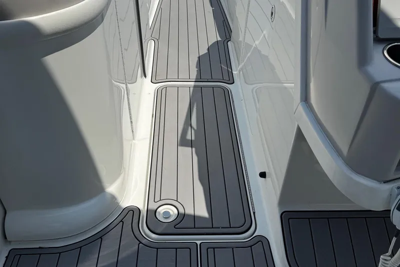 Slide: The Image of 2004 Formula 280 Bowrider deck with sleek, modern design and durable flooring. - 44