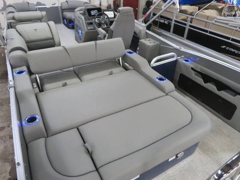 Slide: The Image of Tahoe Cascade 115HP VRB 2385 Swinback Pontoon 2024 - 25