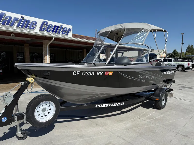 Slide: The Image of Crestliner 1650 Superhawk w/ 90HP Mercury! 2015 - 4