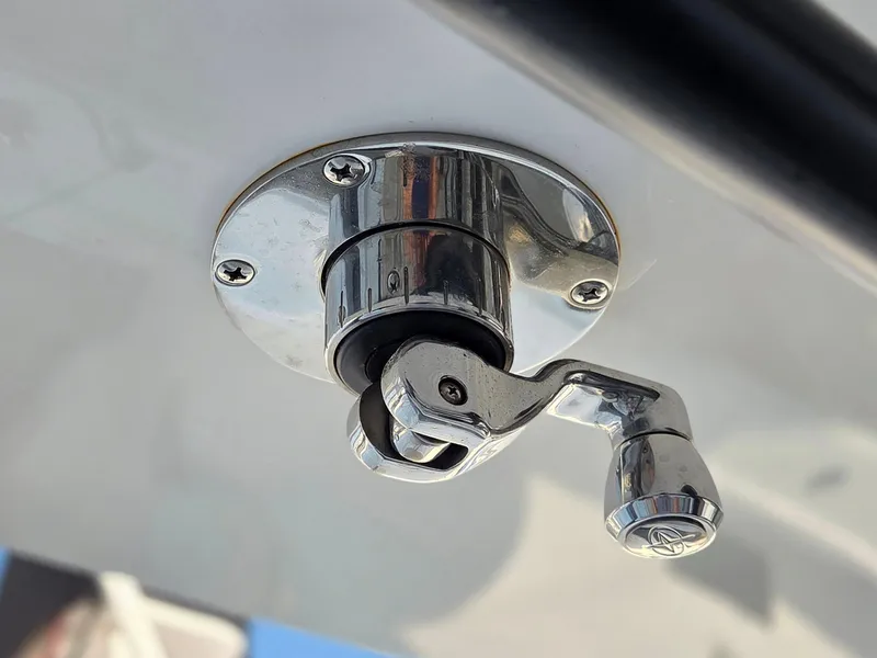 Slide: The Image of Chrome handle detail on 2023 SeaVee 37 Z boat. - 23