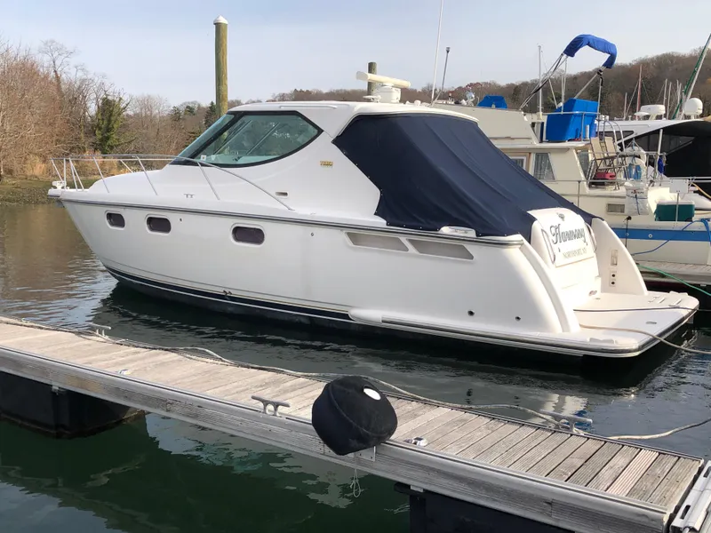 The Image of 2008 Tiara Yachts 3900 Sovran docked at a marina, side view. - 0
