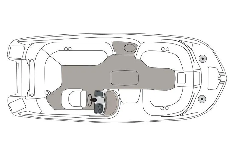 Slide: The Image of Manufacturer Provided Image: Top view layout of 2017 Hurricane SunDeck Sport 203 OB boat. - 23