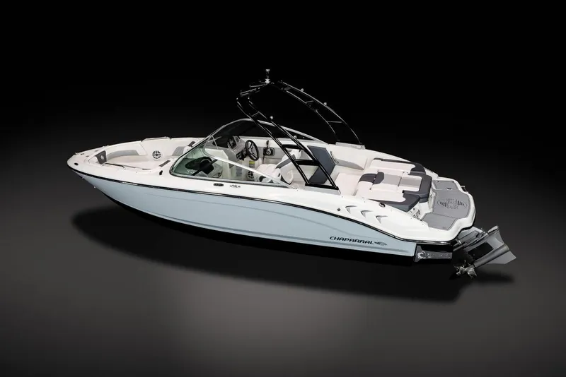 Slide: The Image of Manufacturer Provided Image: 2022 Chaparral 21 Surf boat with sleek design and modern features. - 2