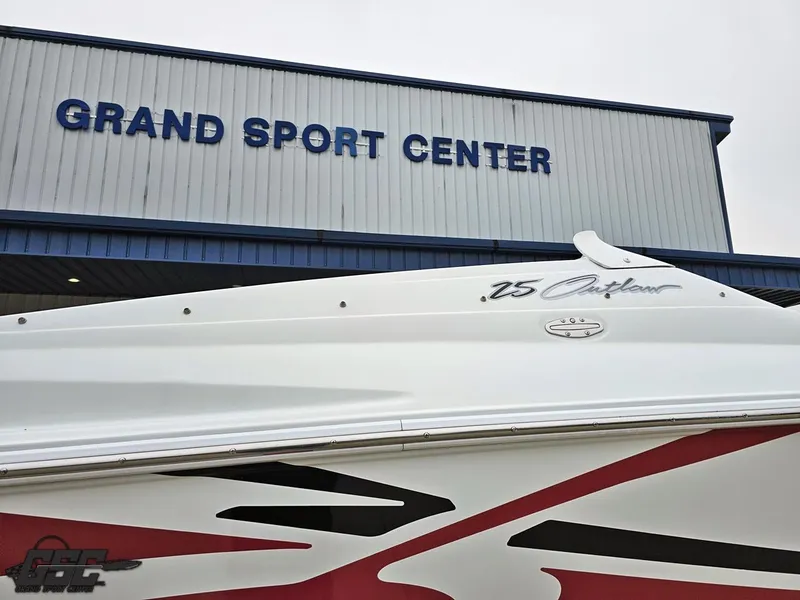 Slide: The Image of 2005 Baja 25 Outlaw boat at Grand Sport Center. - 7
