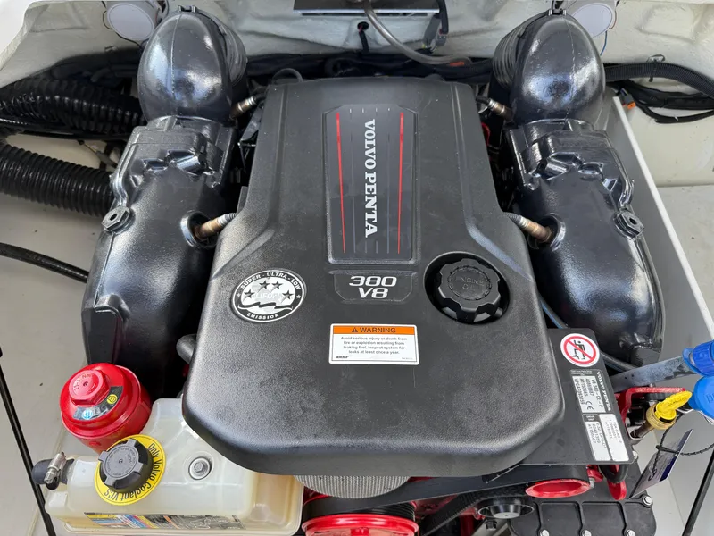 Slide: The Image of Volvo Penta 380 V8 engine in 2022 Cobalt R8 boat, detailed view. - 45