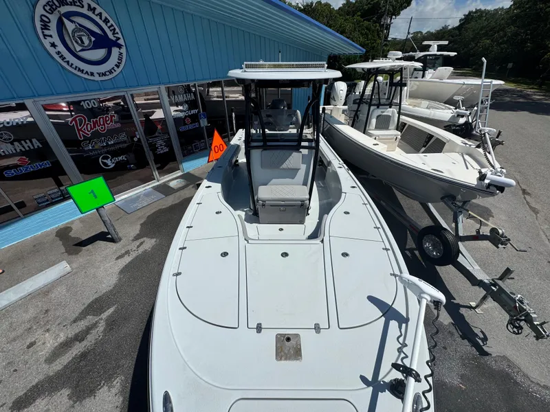 Slide: The Image of 2023 Blazer 2700 HYBRID BAY boat displayed at Two Georges Marina. - 7
