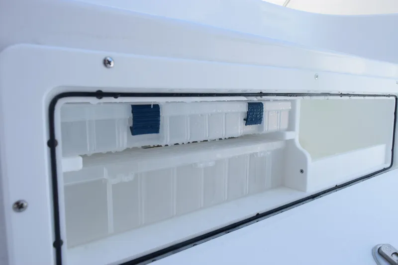Slide: The Image of Storage compartment on a 2026 Sea Hunt BX 25 FS boat. - 20