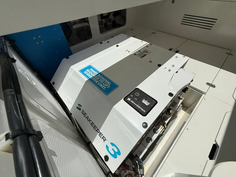 Slide: The Image of Seakeeper 3 stabilizer in 2025 Wellcraft 38 T-Top boat, enhancing stability and performance. - 44