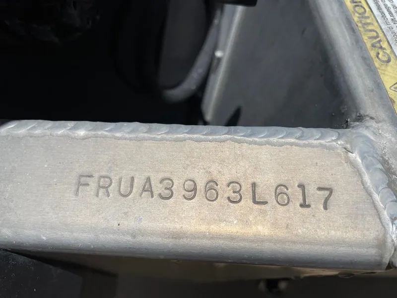 Slide: The Image of Hull identification number on a 2017 South Bay 500 boat. - 16