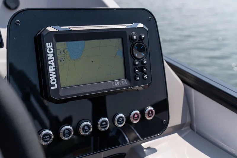 Slide: The Image of Lowrance GPS on Barletta Aria 22 UC boat, 2026 model. - 5