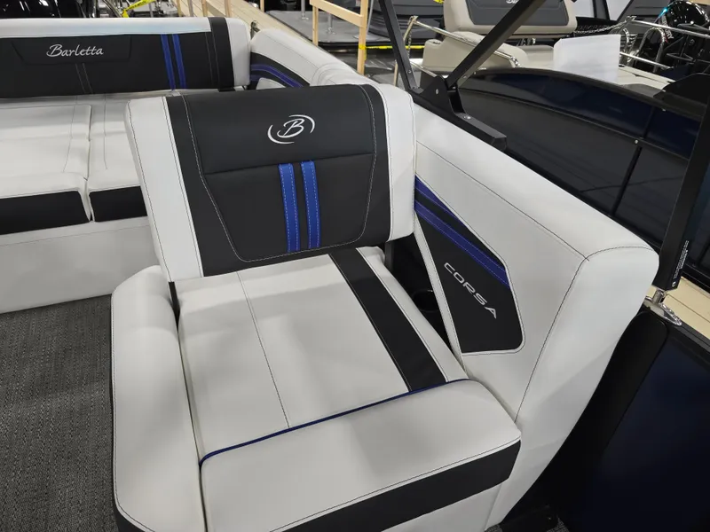 Slide: The Image of Interior of 2026 Barletta Corsa 23 U with stylish seating. - 15