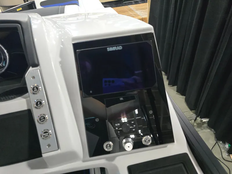 Slide: The Image of Barletta Corsa 23 U 2026 boat console with Simrad display. - 26