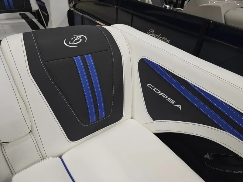 Slide: The Image of 2026 Barletta Corsa 23 U seating with blue accent. - 9