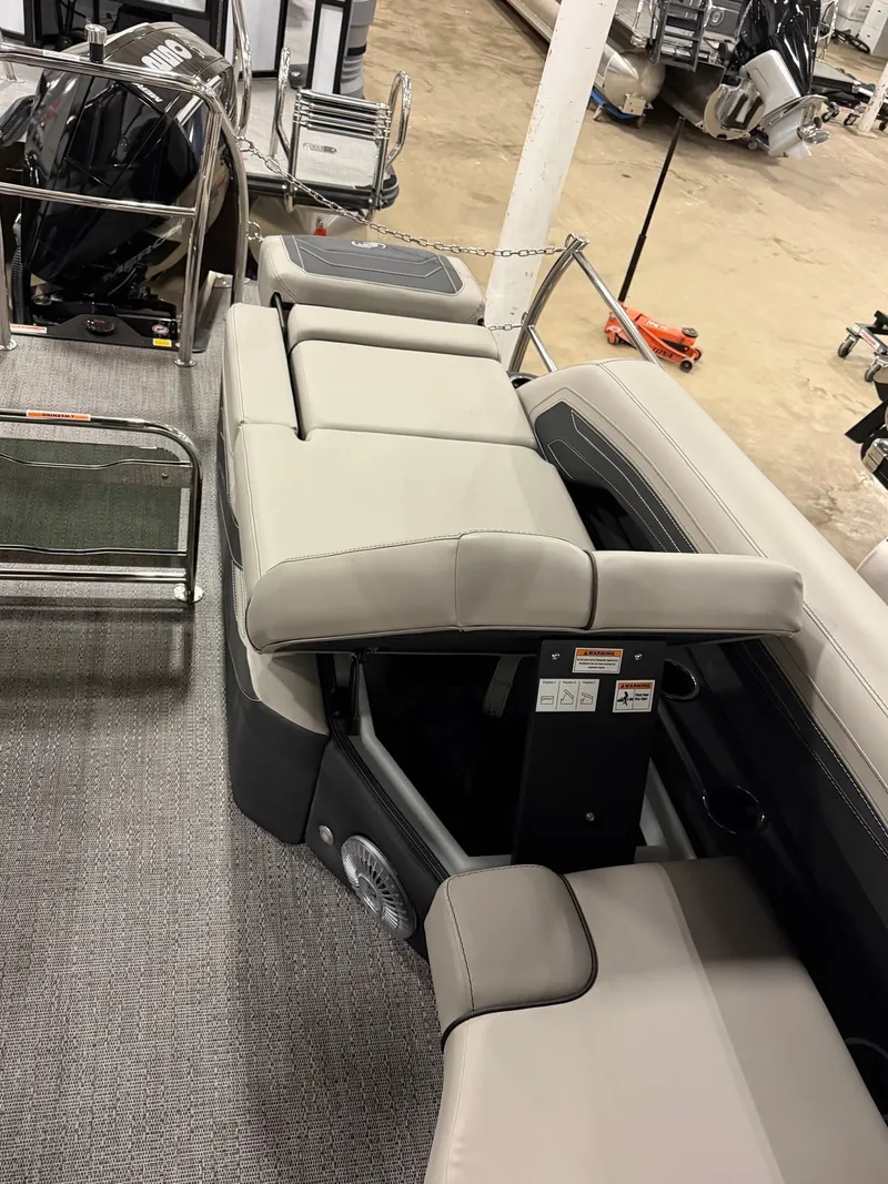 Slide: The Image of Interior of 2026 Barletta Cabrio 24 M with luxurious seating. - 18