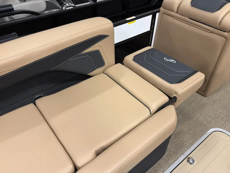 Slide: The Image of Interior of 2026 Barletta Cabrio 22 U with beige seating. - 19