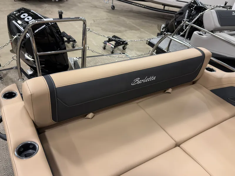 Slide: The Image of Barletta Cabrio 22 U 2026 boat rear seat with motor. - 22