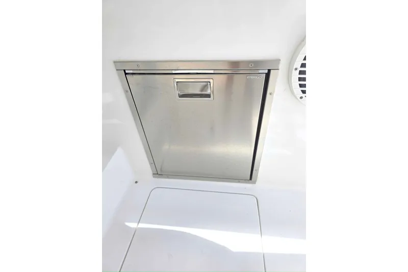 Slide: The Image of Stainless steel compartment on 2008 Intrepid 430 Sport Yacht interior. - 23
