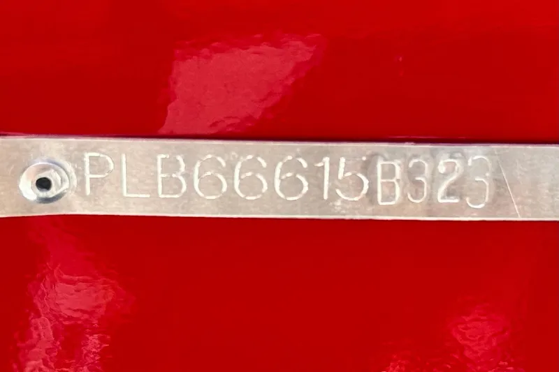 Slide: The Image of Serial number "PLB66615B323" on red Apex Polar Kraft V186, 2023 model. - 8